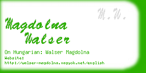 magdolna walser business card